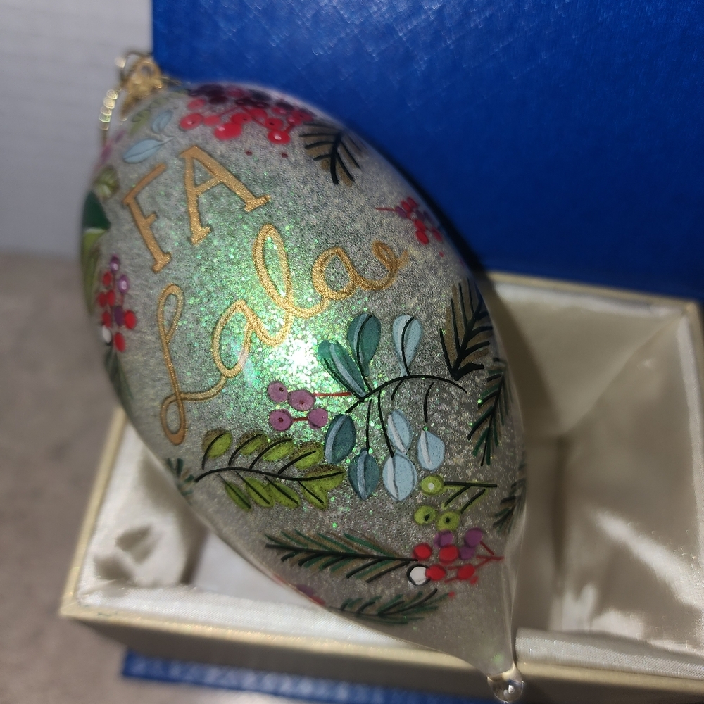 Pier 1 Imports Li Bien Fa LaLa Hand Blown Hand Painted Glass Ornament 2017